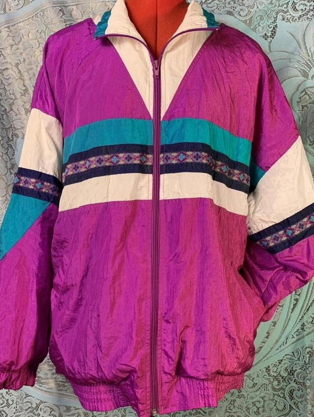 Retro 90’s vintage neon windbreaker by Bolo Spirit.